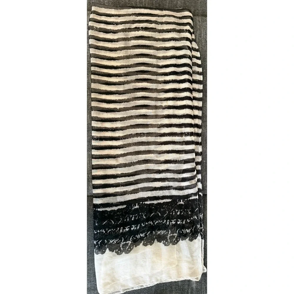 6 Vintages rectanglular scarfs , various colors and widths all over 60